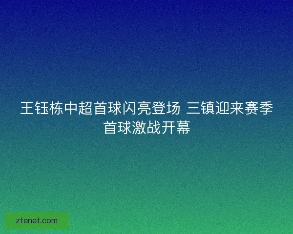 王钰栋中超首球闪亮登场 三镇迎来赛季首球激战开幕